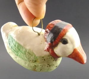 Salamander Pottery Bell Ornament Duck Goose Bird 1983 Primitive Style Handmade - Picture 1 of 13