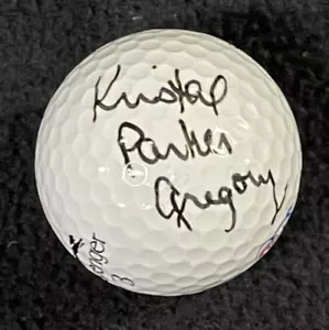 Bola de golf firmada por Kristal Parker Gregory Beckett Certificado de autenticidad - Imagen 1 de 4