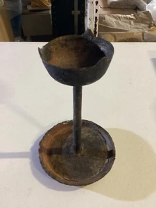 Antigua lámpara china de aceite de hierro fundido vela región de Shanxi - Imagen 1 de 5