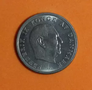 1963 Denmark 5 Kroner Copper-Nickel Coin #P03923 - Picture 1 of 2