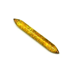 Yellow Opal Glitter Glass Tusk, Tribal Spike Tusk  size 14g to 1/2''and Custom - Picture 1 of 6