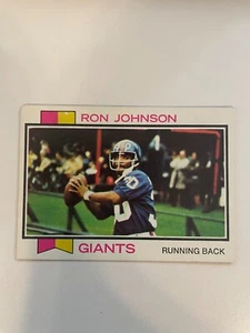 1973 Topps #350 Ron Johnson NEW YORK GIANTS - Foto 1 di 2