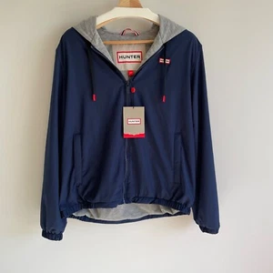 Hunter Water Resistant Jacket Men's Size M Navy Blue Utility Chores Casual Nwt - Picture 1 of 10