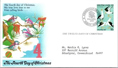 Christmas Island 1978 FDC - 4th Day Of Christmas - Indian Ocean - J8924 - Image 1 of 2