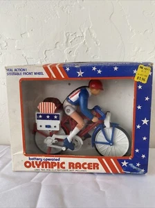 Battery Operated Olympic Racer Vintage Kresge Bike Bicycle Toy - Picture 1 of 5