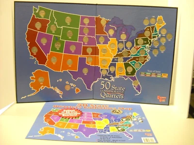 1999-2008 First State Quarters of the United States Collector's Map 50 Quarters - Image 1 of 4