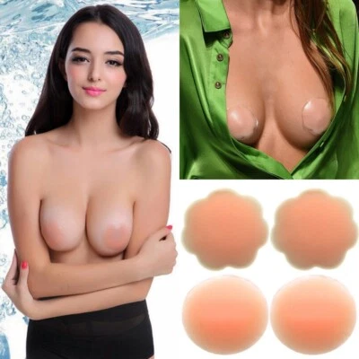 Nippelcover Brustwarzenabdeckung ohne BH selbstklebend Einlagen Silikon A B C D - Bild 1 von 4