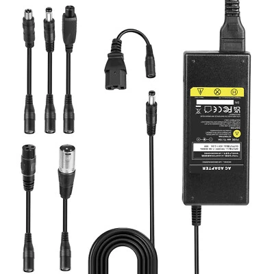 MARKENLOS Ladegerät Netzteil 42V 2A für 36V Akku Pedelec E-Bike Scooter Mit 6 Steckers DE