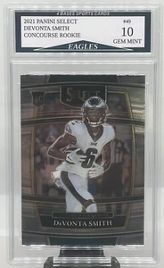 2021 Panini Select DeVonta Smith Philadelphia Eagles Concourse Rookie Mint 10! - Picture 1 of 2