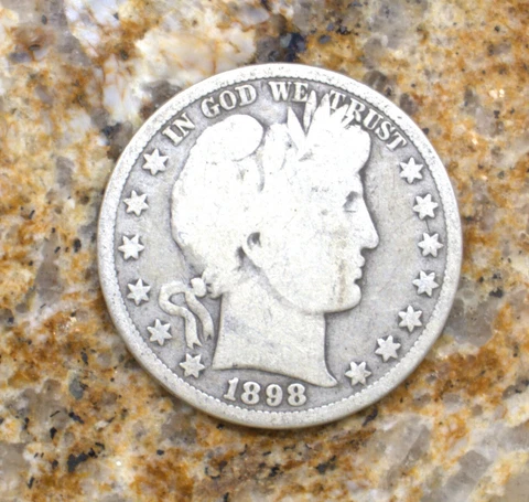 1898 Barber half dollar Cover