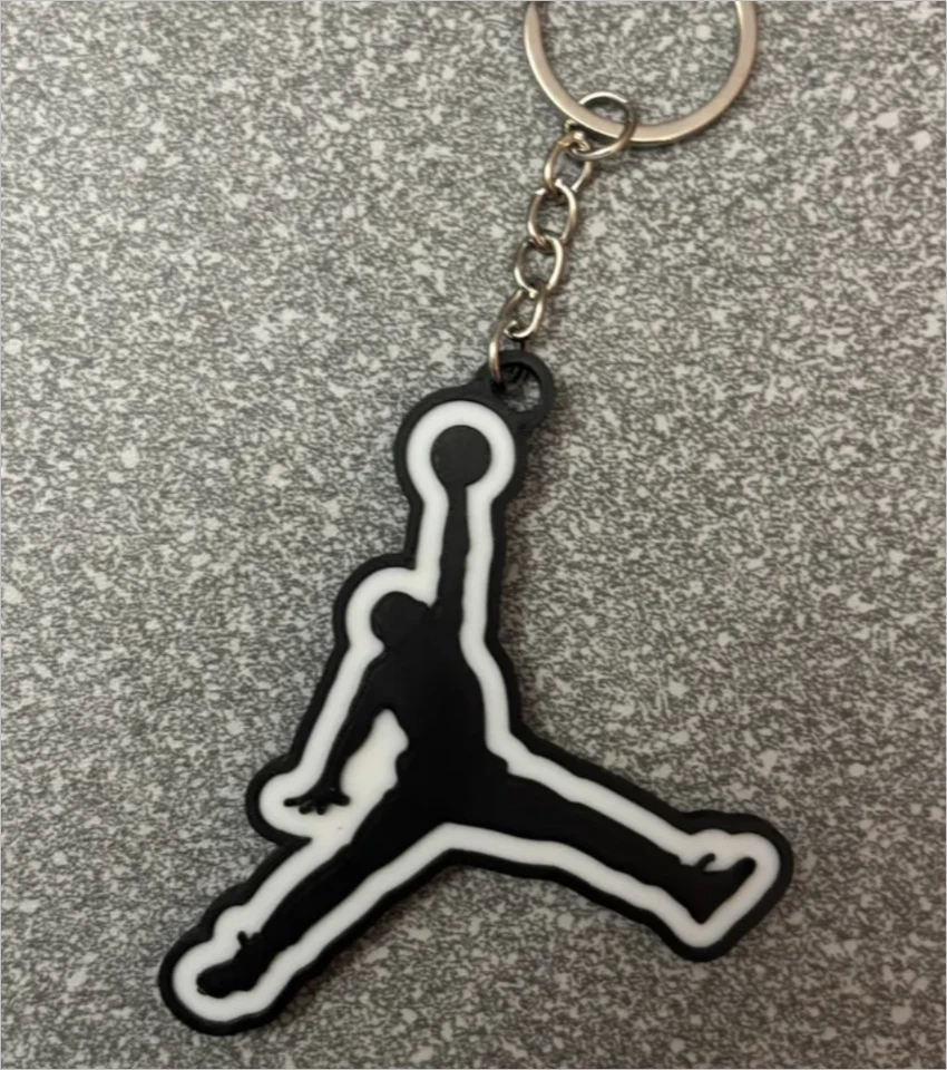 AIR JORDAN Logo Keychain Black/White - Image 1 of 1