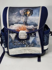 BELMIL Mochila Escolar Alta Calidad Niños Edad de Piedra Usada Buen Estado - Imagen 1 de 8