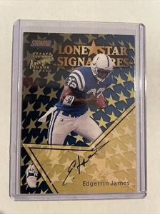 EDGERRIN JAMES 1999 STADIUM CLUB SUR CARTE CARTE CARTE RECRUE DÉDICACÉE FANS DE COLTS ! COUR - Photo 1 sur 10