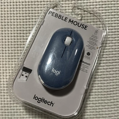 Logitech Pebble Wireless Mouse, Bluetooth, 2.4 GHz Receiver, Silent, Quiet Click - Image 1 of 2