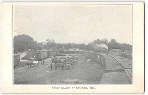SEAFORD, DELAWARE Pennsylvania Railroad Station Depot Trains Antique Postcard - Picture 1 of 2