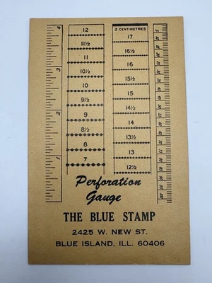 Medidor de perforación efímero The Blue Stamp de colección - Imagen 1 de 2