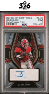 Panini Select Draft Picks Rookie Signatures 2022 #RSJCO James Cook PSA 9 - Imagen 1 de 2