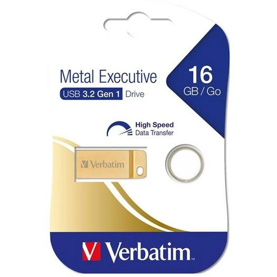 Pendrive Verbatim Metal Executive Doré 16 GB - Photo 1/1