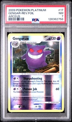 2009 POKEMON PLATINUM ARCEUS #17 GENGAR-REVERSE FOIL PSA 7 - Image 1 of 2