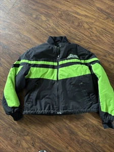 Vintage Arctic Cat Women's Jacket Large Green Snowmobile Racing Team Thinsulate - Picture 1 of 6