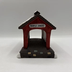 Puente cubierto rojo colección Heritage Village Department 56 1988 vintage 59870 - Imagen 1 de 12