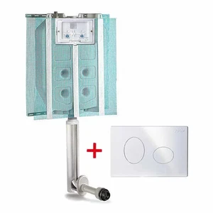 Pucci ECO Cassetta Scarico Incasso WC e Placca Ellisse Bianca - Imagen 1 de 1