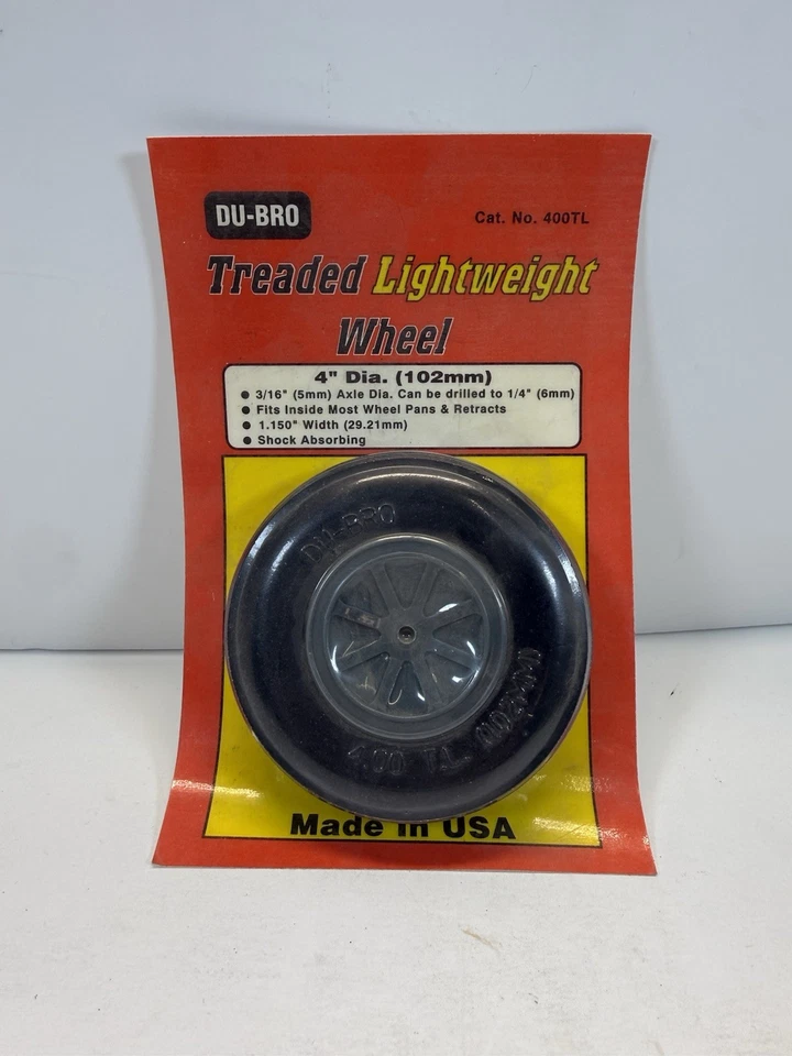 DU-BRO Treaded light weight Wheel 4-inch (1) DUB400TL - Image 1 of 4