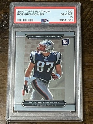 2010 Topps Platinum Rob Gronkowski #122 PSA 10 Gem Mint Rookie Patriots Legend - Image 1 of 2