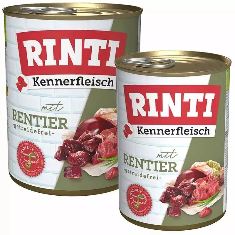 Rinti Kennerfleisch Rentier 400g / 800g Hundefutter Nassfutter Hunde Futter - Bild 1 von 1