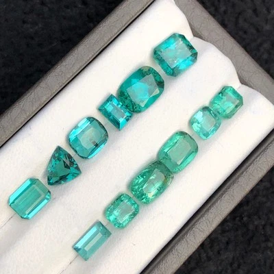 13 Carats Faceted Cut Greenish Blue Tourmaline Loose Gemstone From Afghanistan - Image 1 of 4