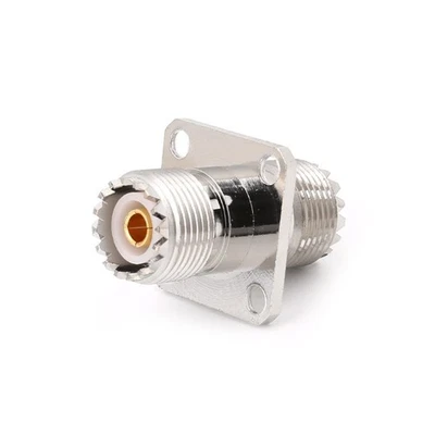 UHF SO239 Female To Female With Panel Mount RF Connector Coaxial Converter Adapt - Image 1 of 4