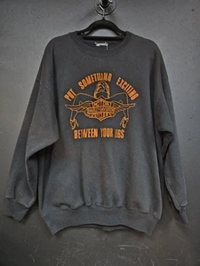Vintage 90s Harley Davidson Crewneck XL Put Something Exciting Between Your Legs - Picture 1 of 3