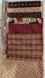 Moda Sandy Gervais Friendly Folk Cotton Quilt Fabric 5 Yds Plus 6 Half Yd Pieces - Picture 1 of 7