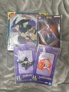 Juego de 4 llaveros de goma de papel de colores Ichiban Kuji de una pieza - Imagen 1 de 5