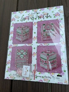 Just Nan # JNEBRPC Bee Rosy Pin Cube NIP OOP + Linen Plus Embellishment Pack - Picture 1 of 2