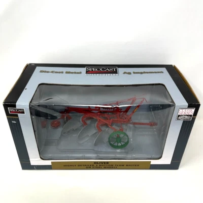 Speccast Oliver Highly Detailed 3 Bottom Plow Master Steel Wheels 1/16 Diecast - Image 1 of 4