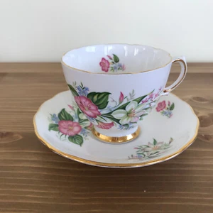 Vtg Colclough Bone China Tea Cup & Saucer Morning Glory Ridgway England 1960s - Bild 1 von 5