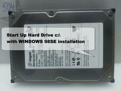 Seagate Barracuda ATA IV ST360021A 60 GB IDE Start Up Hard Drive c:windows 98SE - Image 1 of 4