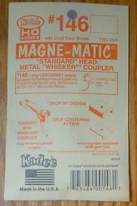 Kadee HO #146 Whisker(R) Self-Centering Metal Knuckle Couplers - Kit - Magne-Mat - Picture 1 of 2