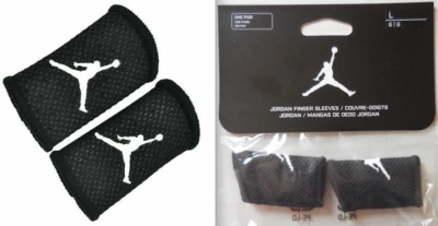Nike Jordan Jumpman Finger Sleeves Adult Unisex Black/White Large 1 Pair - Image 1 of 3