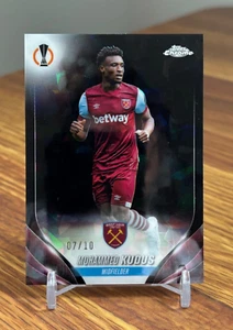Mohammed Kudus 2023-24 Topps Chrome UEFA UCC Sapphire #110 Black Refractor /10 - Picture 1 of 2