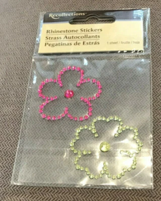 Recollections Adhesive Stickers ARhinestone flowers Robots Talent Show dance  - Image 1 of 2