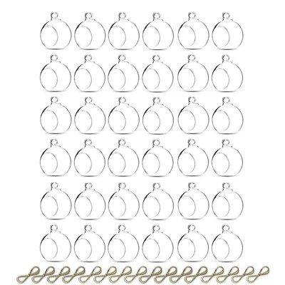 Globos de vidrio colgantes Sziqi orbes candelabros de luz de té rellenables con trin... Foto 1 de 4