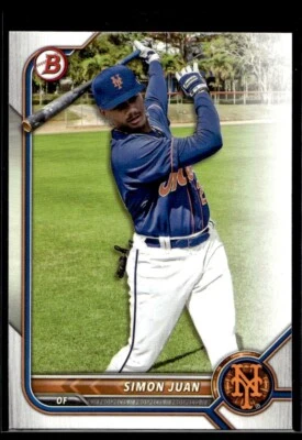 2022 Bowman Draft Baseball Simon Juan RC New York Mets #BD-52 - Image 1 of 2