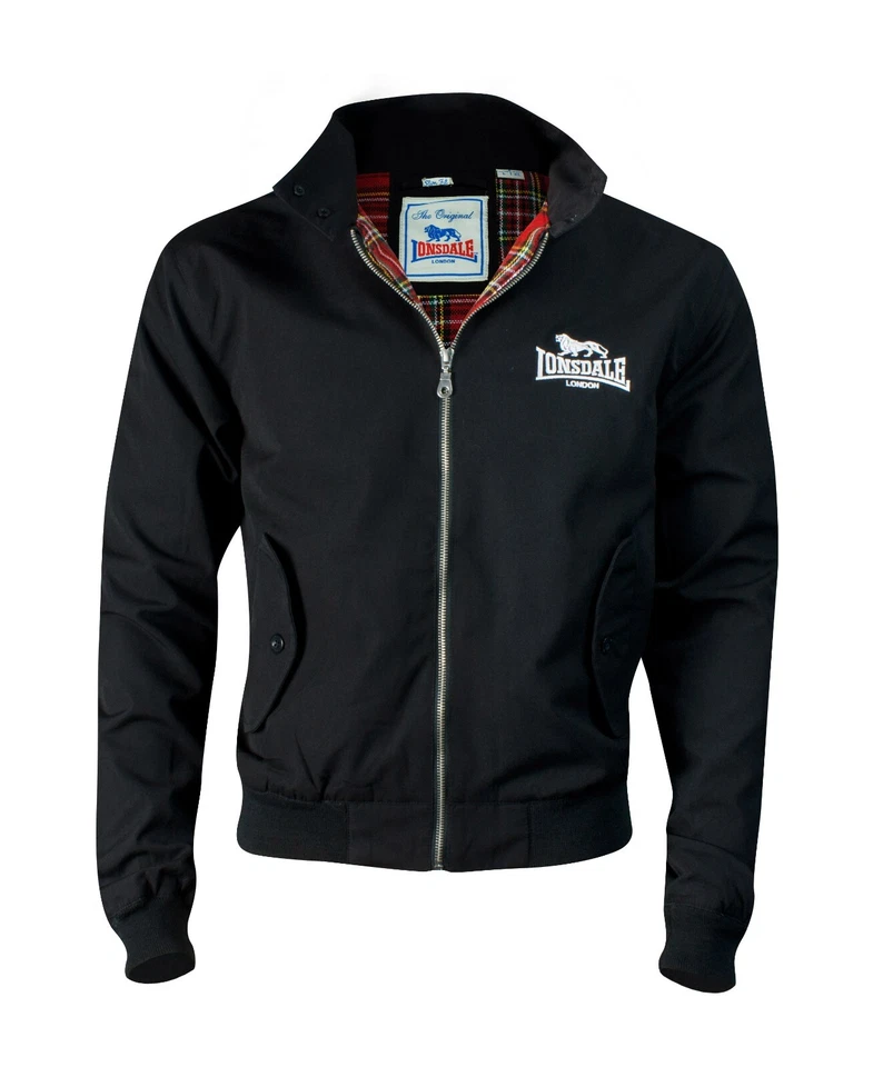 Lonsdale London Harrington Jacket Black New S M L XL 2XL 3XL Bomber 110538 - Image 1 of 4