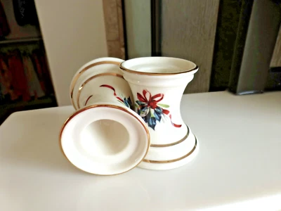 Castiçais cônicos bastões por Lenox Winter Greetings por volta de 1990 - Imagem 1 de 3