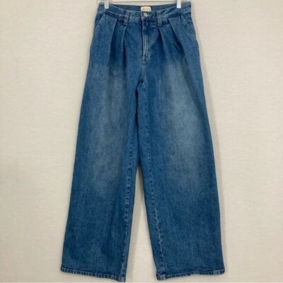 Alice + Olivia Wide Leg High Rise Kate Deep Pleat Jeans size 28 Not Your Wash - Image 1 of 4
