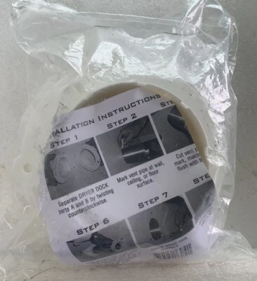 BOLQUE SECADORA Blanco Secadora Ventilación Conexión Rápida Se Adapta a Tubos 4" 6" Total 5000-1 NUEVO Foto 1 de 2