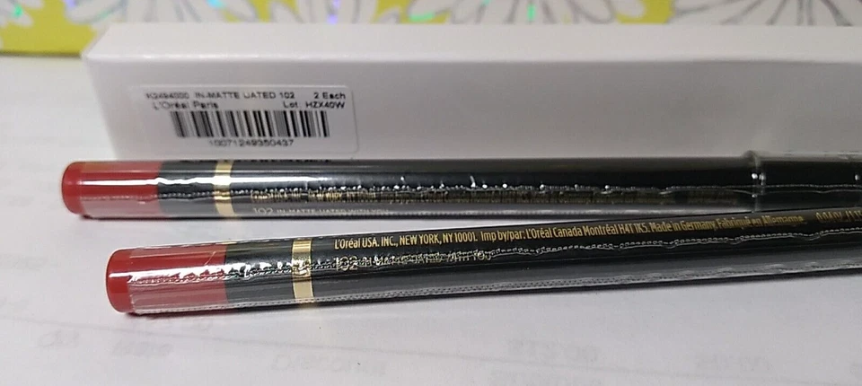 2-PACK L'OREAL COLOR RICHE MATTE SHARPENABLE LIP LINER #102 UATED WITH U 0.04OZ - Image 1 of 4