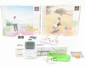 Sony PS1 Toro Pocket Station Box White w/Dokodemo Issyo Konekomo Issyo w/Spine - Picture 1 of 10